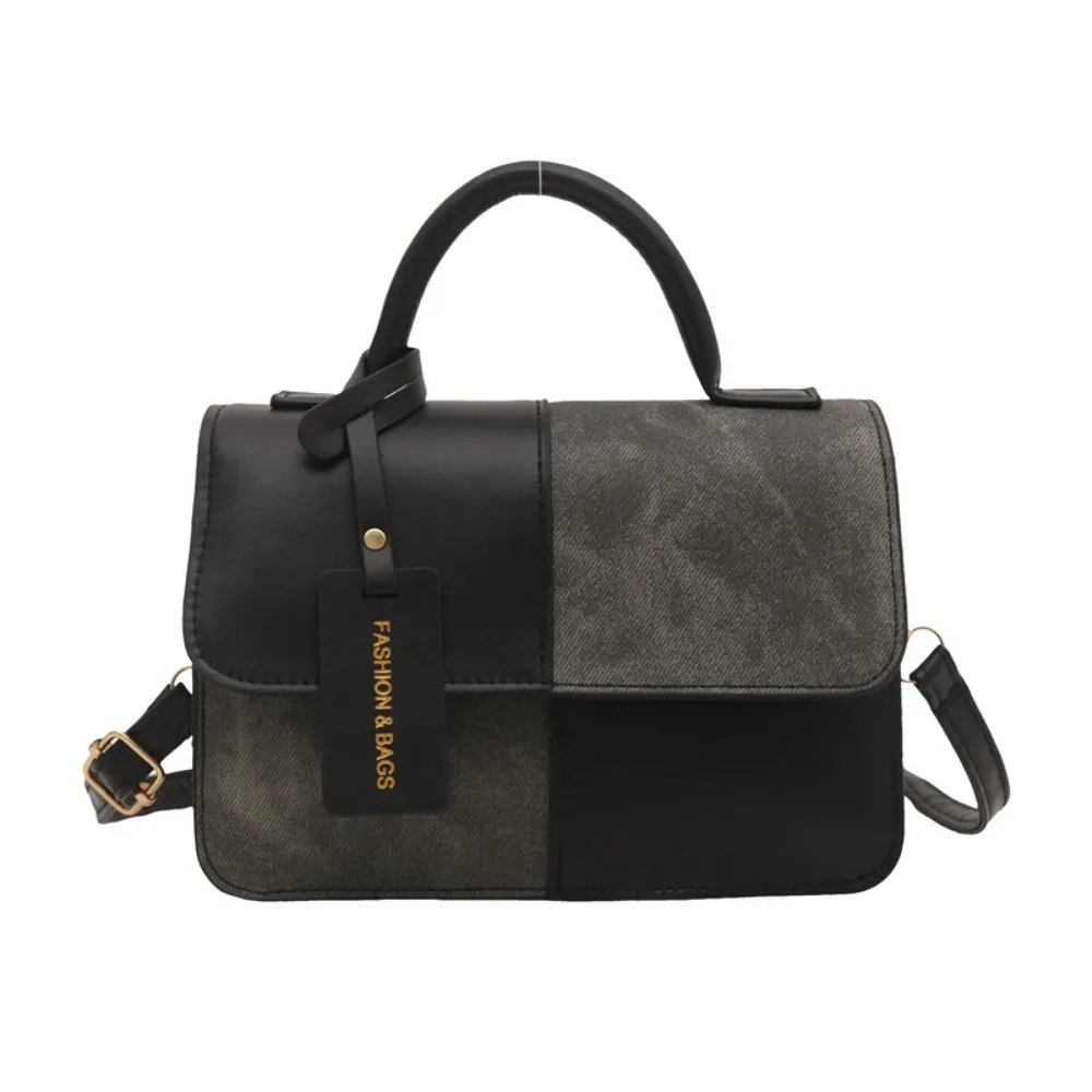sac à bandoulière femme tendance color block, mini sac de voyage portable style coréen, sac carré petit format en pu grande capacité pour étudiante
