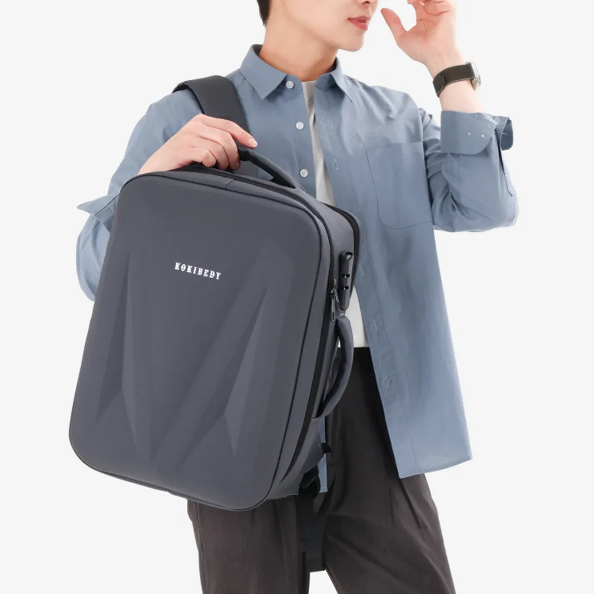 sac à dos pour homme avec protection par mot de passe, sac à dos de jeu à coque rigide, sac pour ordinateur portable de grande capacité, sac à dos haut de gamme pour les voyages d'affaires