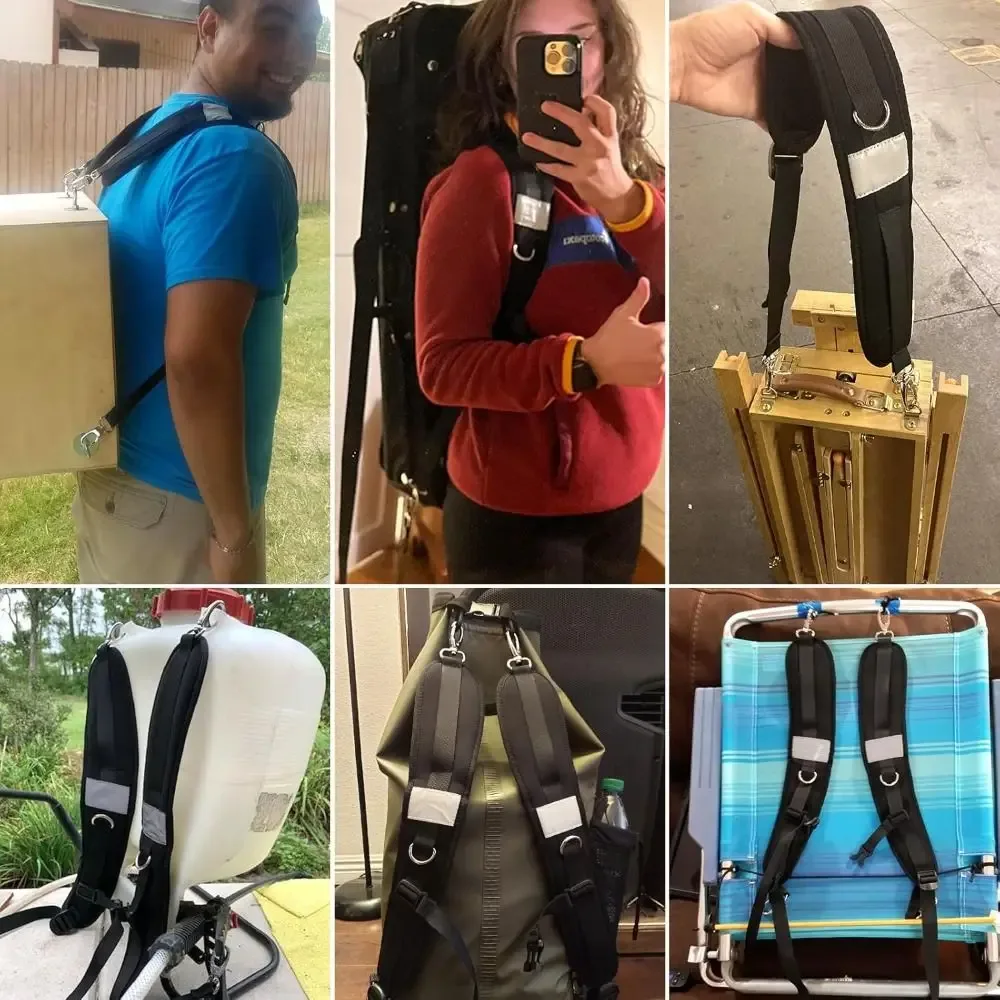 nouveau sangles de sac à dos noires, tissu oxford, absorption des chocs, sangle de remplacement, pièces de réparation, voyage