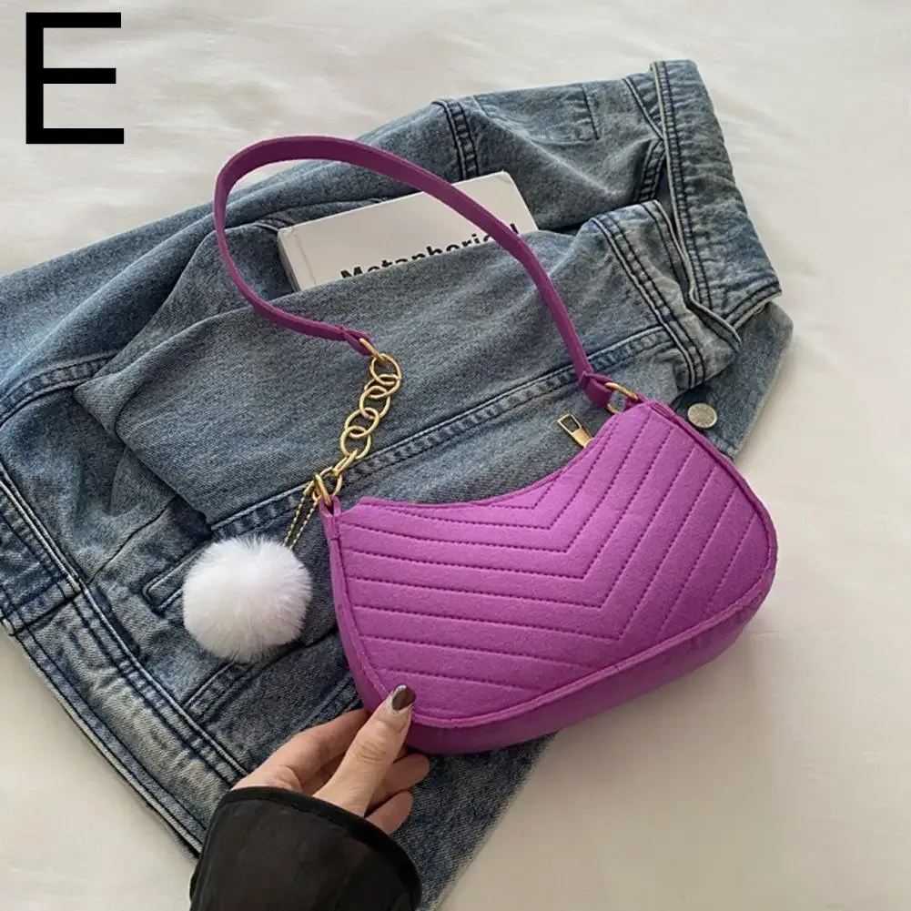mini sacs à bandoulière en feutre pour femmes, design avancé, sacs à main sous les bras, mini sac de selle