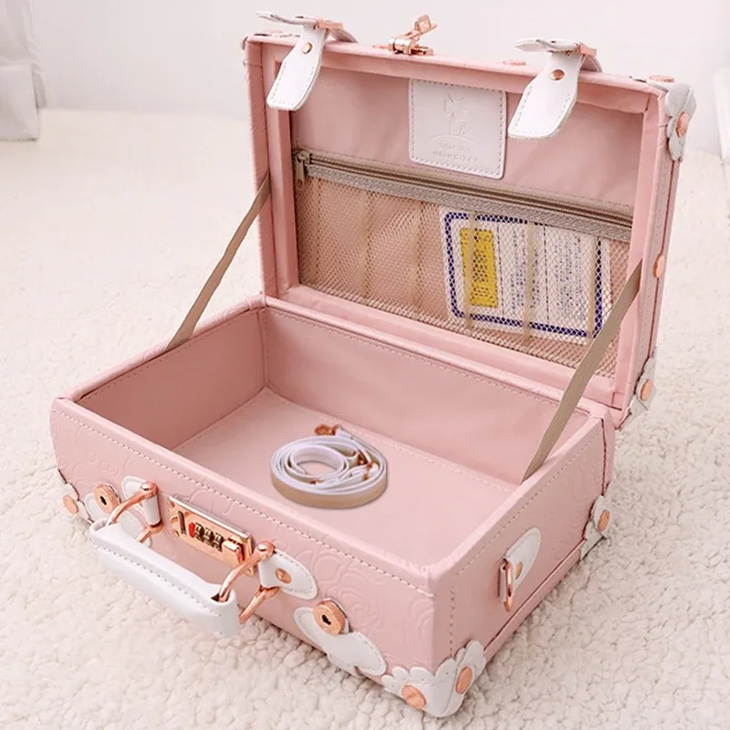 valise en cuir vintage, porte-bagages rétro, valises à roulettes en laiton antique, porte-bagages de 22 pouces, valise de voyage