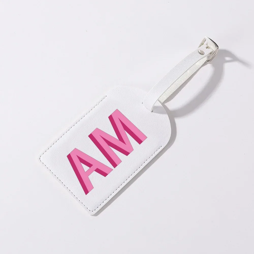 étiquette de bagage monogramme ombre personnalisée en cuir pu pour valise bagages étiquettes de sac à main sac de voyage étiquette de valise meilleur cadeau