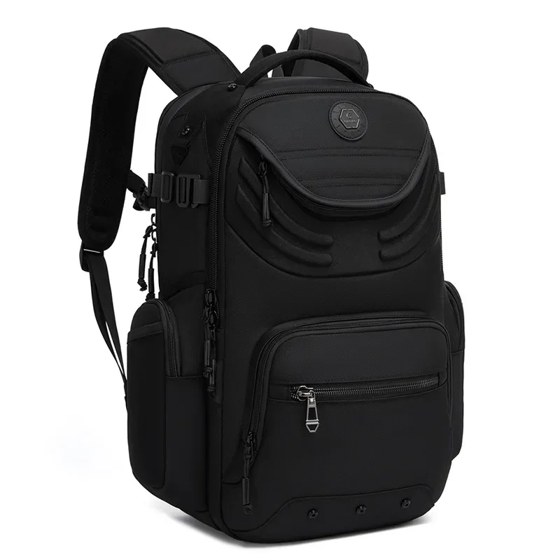 sac à dos d'affaires ozuko pour homme, sac à dos pour ordinateur, imperméable, grande capacité, idéal pour les trajets quotidiens, design simple et élégant, sac d'école haut de gamme.