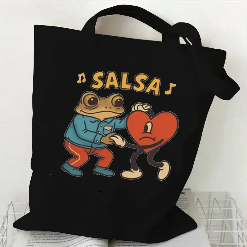sac fourre-tout pliable bad bunny, sacs en tissu, sac de shopping, sac fourre-tout pour femme