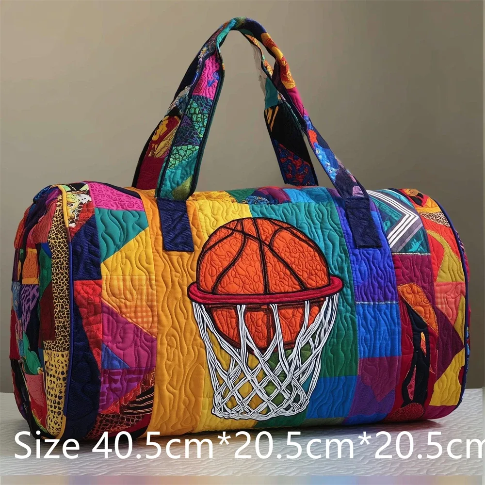 sac de sport matelassé imprimé en 3d pour le basketball, grande capacité, sac de voyage, sac de gym, sac de week-end, sac de nuit pour les fans de basketball unisexes
