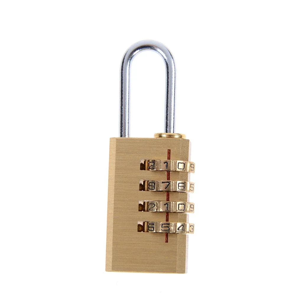 cadenas serrure tsa métallique dorée chiffres noirs voyage accessoires mini portable sécurité combinatoire fourre tout