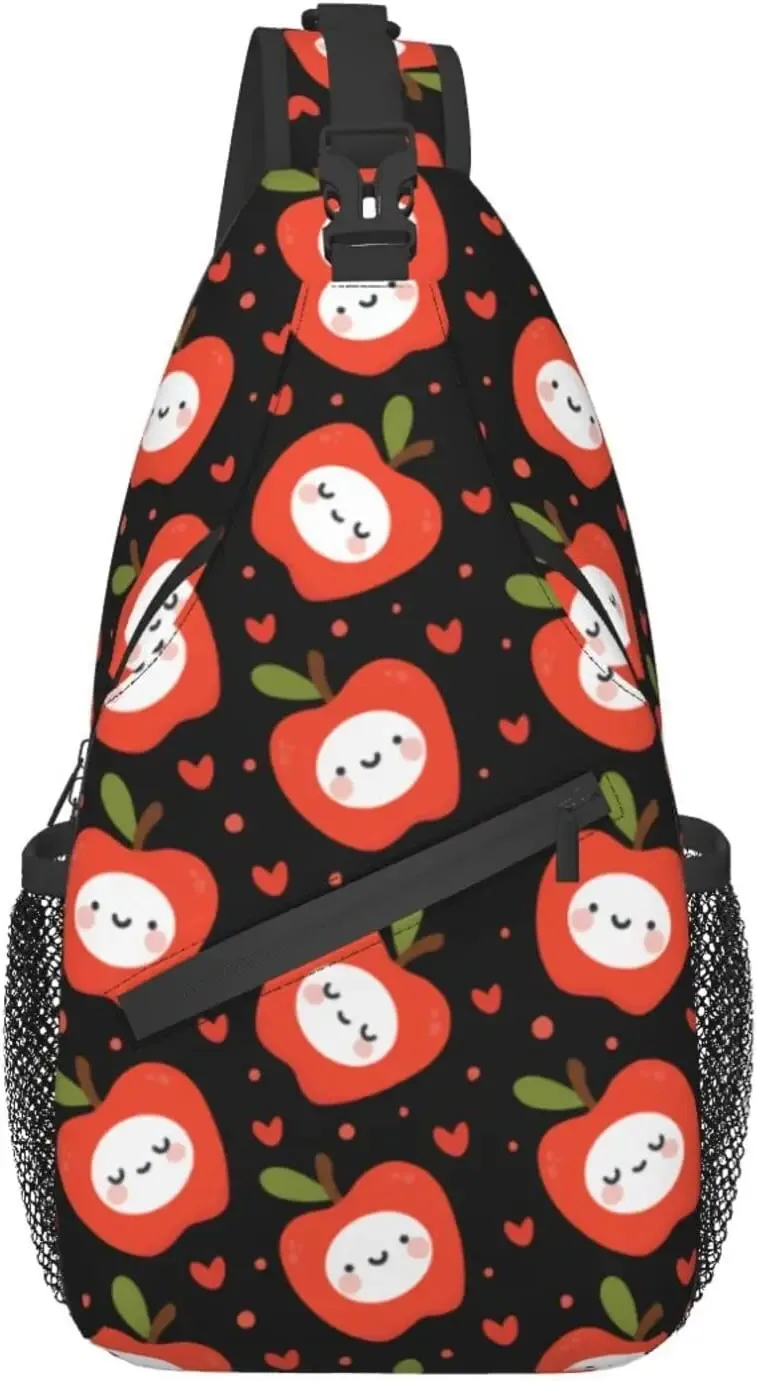 sac à bandoulière à motif de gels sans couture pour femmes et hommes, sacs à bandoulière à imprimé fruits, sac à dos décontracté, sac de poitrine, sac à dos initié