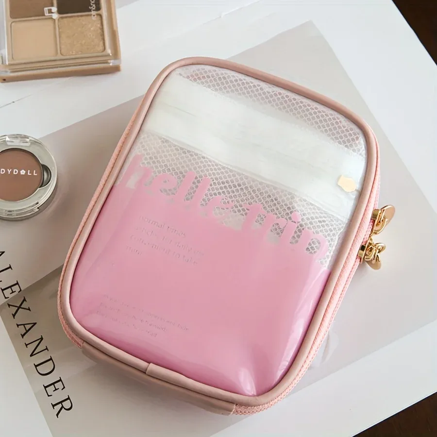 trousse de maquillage pour femmes, sac de rangement portable de grande capacité, sensation haut de gamme, voyage d'affaires, produits de soins de la peau, trousse de toilette