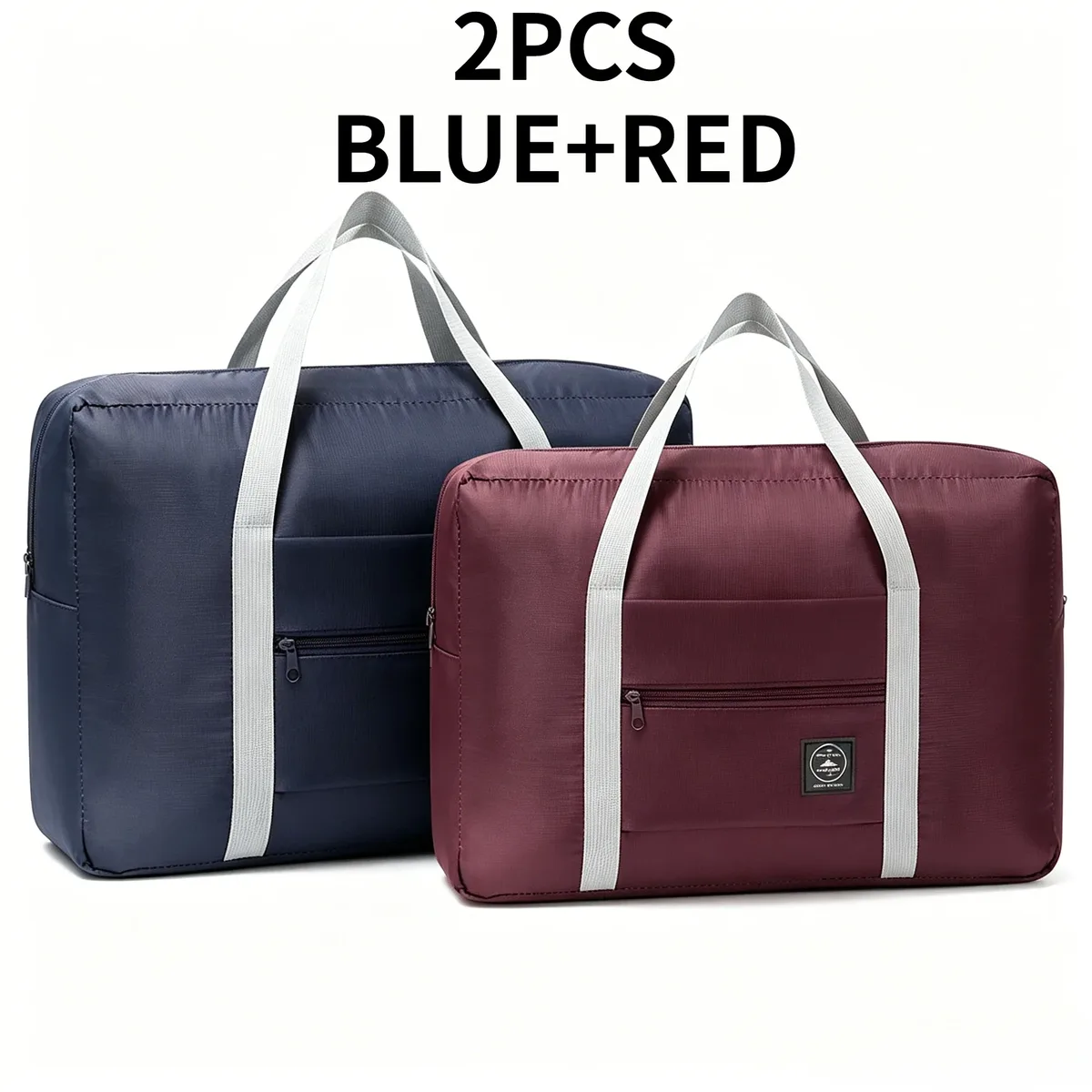 lot de 2 sacs de voyage pliables pour compagnies aériennes, sac de cabine, sac de week-end, sac de nuit, sac de transport pour l'hôpital, sac de sport pour femmes et hommes