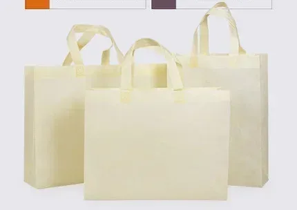 lot de 20 sacs fourre-tout non tissés, sac de shopping durable et écologique avec poignées pour les courses, possibilité d'impression personnalisée du logo.