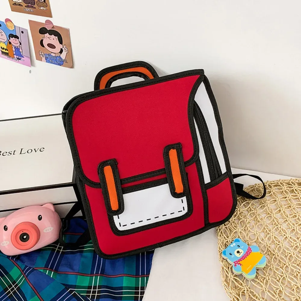 sac à dos scolaire 2d tendance avec imprimé de bande dessinée de conte de fées, grande capacité, léger, pour garçons et filles, cadeau