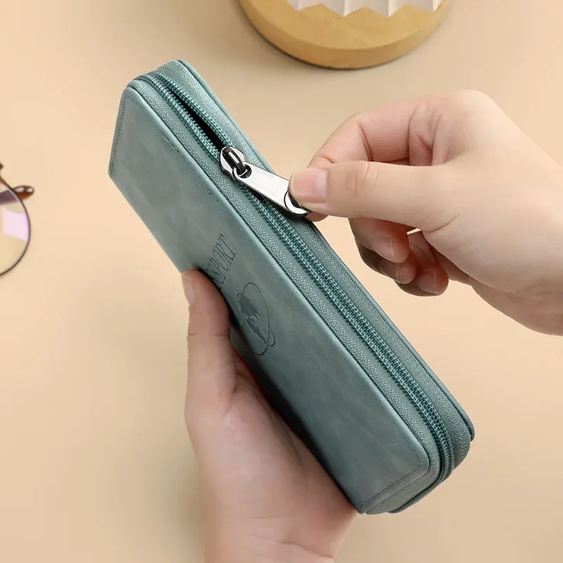 porte-passeport bloquant rfid, portefeuille en cuir pu, couverture de passeport, portable, multifonction, fermeture éclair, pince à billets, accessoire de voyage