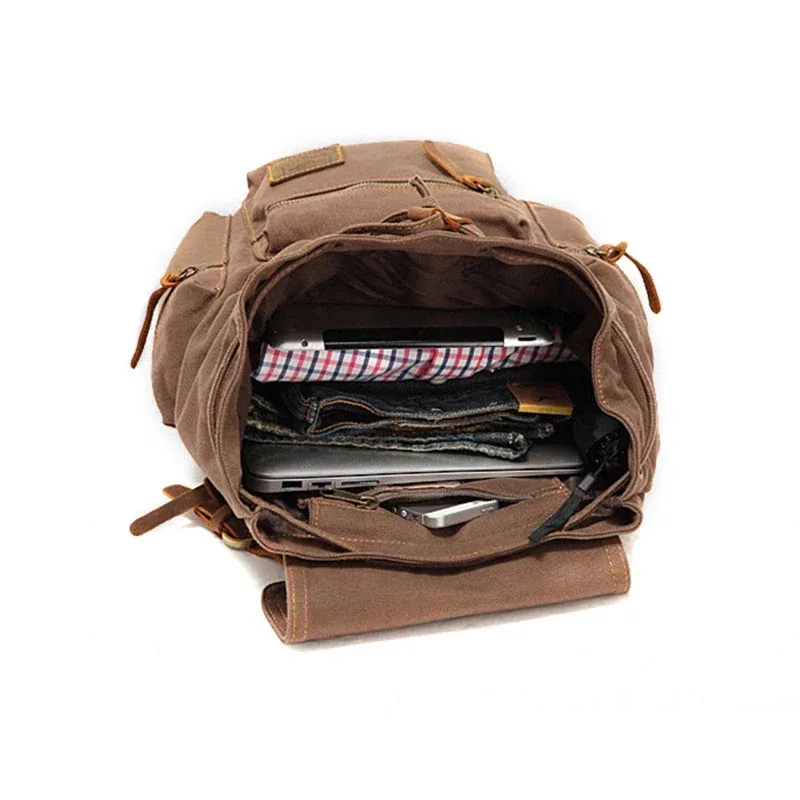 augur sacs à dos en toile vintage pour hommes et femmes, sacs de voyage décontractés pour étudiants, randonnée, voyage, camping, mochila masculina