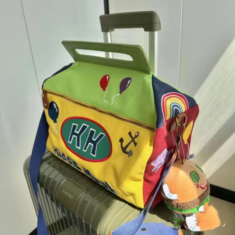 y2k – sac à bandoulière de dessin animé, fourre-tout amusant sous les bras, mignon, messager en toile à fermeture éclair, sac de voyage kawaii, sac de rangement