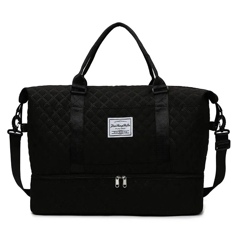 sac polochon de voyage à la mode, étanche, extensible, grande capacité, sac de voyage pour femmes, sac de sport
