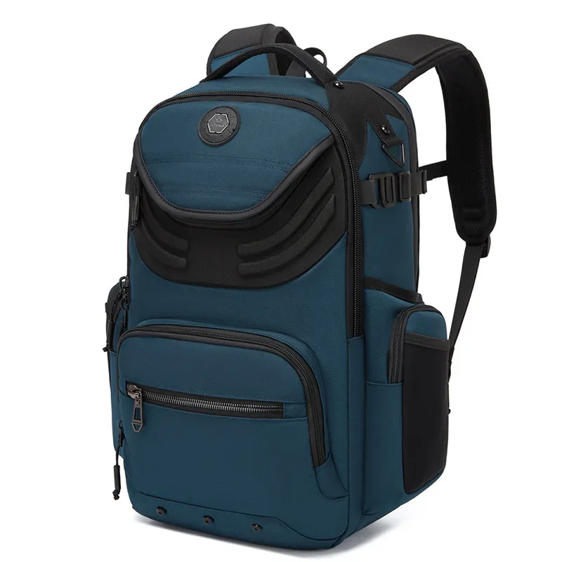 sac à dos d'affaires ozuko pour homme, sac à dos pour ordinateur, imperméable, grande capacité, idéal pour les trajets quotidiens, design simple et élégant, sac d'école haut de gamme.