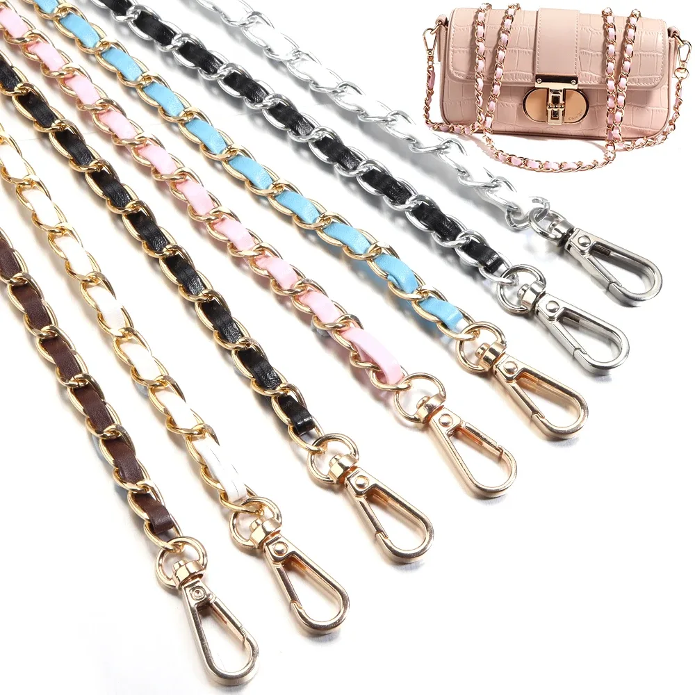 sangle de sac à bandoulière universelle en cuir pu et aluminium, 1 pièce, sangle simple de couleur unie pour sac à bandoulière, chaîne de sac à main