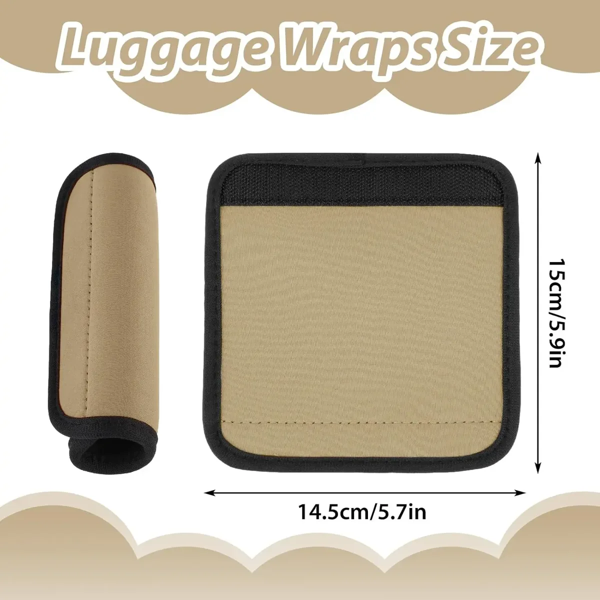 enveloppes de poignée de bagage pour valise, couvertures de poignée souples et confortables de couleur vive, enveloppes d'étiquette de bagage