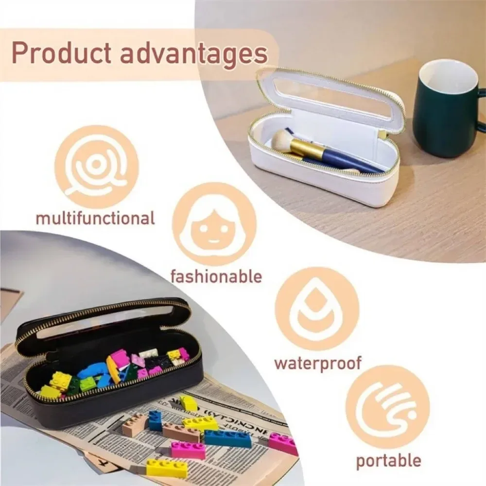 étuis cosmétiques pvc transparent fermeture éclair couleur blanc rose noir décontracté voyage cosmétiques pochettes rangement