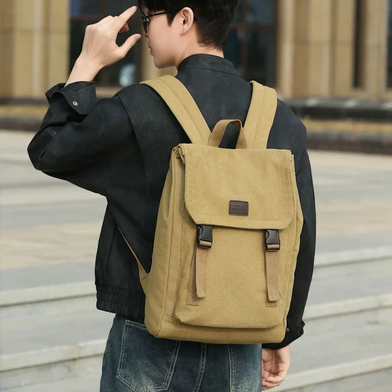 sac à dos pour homme à la mode sacs pour homme de haute qualité sac d'ordinateur de grande capacité couleur unie sac d'école de style simple sac à main pour homme