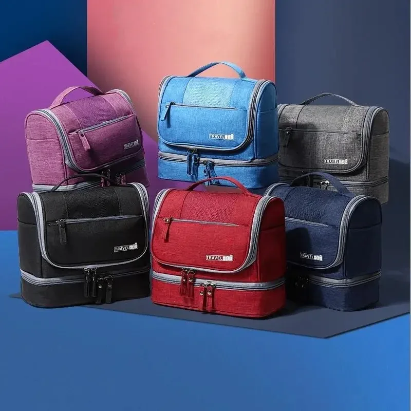 sac de maquillage suspendu pour hommes et femmes, organisateur de voyage oxford, sacs à cosmétiques, trousse de maquillage nécessaire, trousse de toilette de lavage