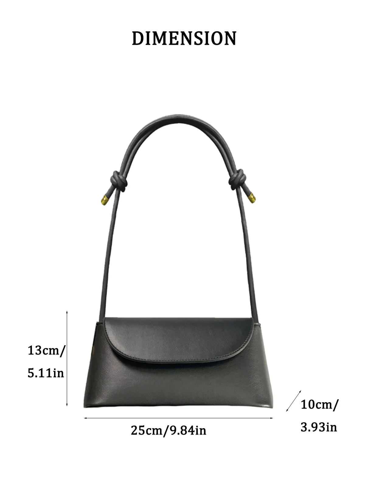 sac à bandoulière français simple en cuir pu pour femmes, couleur unie, petit sac carré à la mode sous les bras