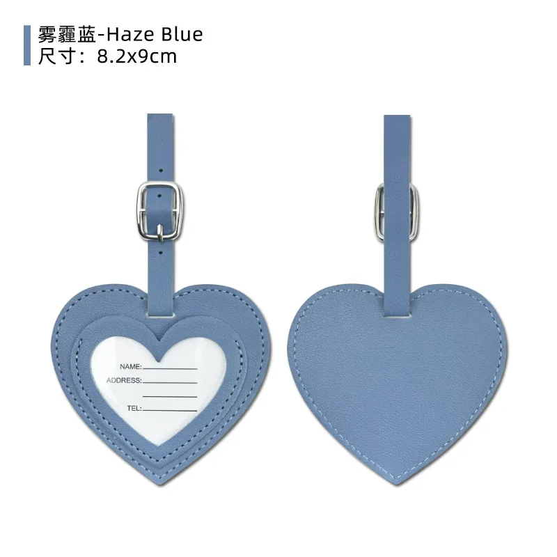 étiquette de bagage de voyage en forme de cœur, personnalisable avec initiales, étiquette de valise de luxe pour affaires, gravure de nom, pendentif de sac à main en pu, vente en gros, cadeau de mariage