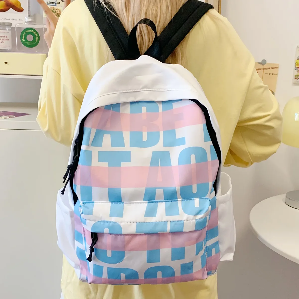 sac à dos scolaire pour femmes, sac à dos tendance avec une grande capacité, adapté aux activités quotidiennes et aux voyages
