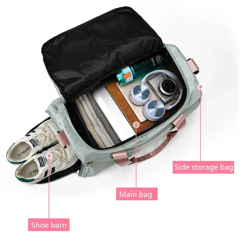 sac de sport pour hommes, sac de sport pour femmes, sac sec et humide, sac à main, sangle d'épaule de natation, sac d'entraînement physique du week-end, logo personnalisé imprimé nom
