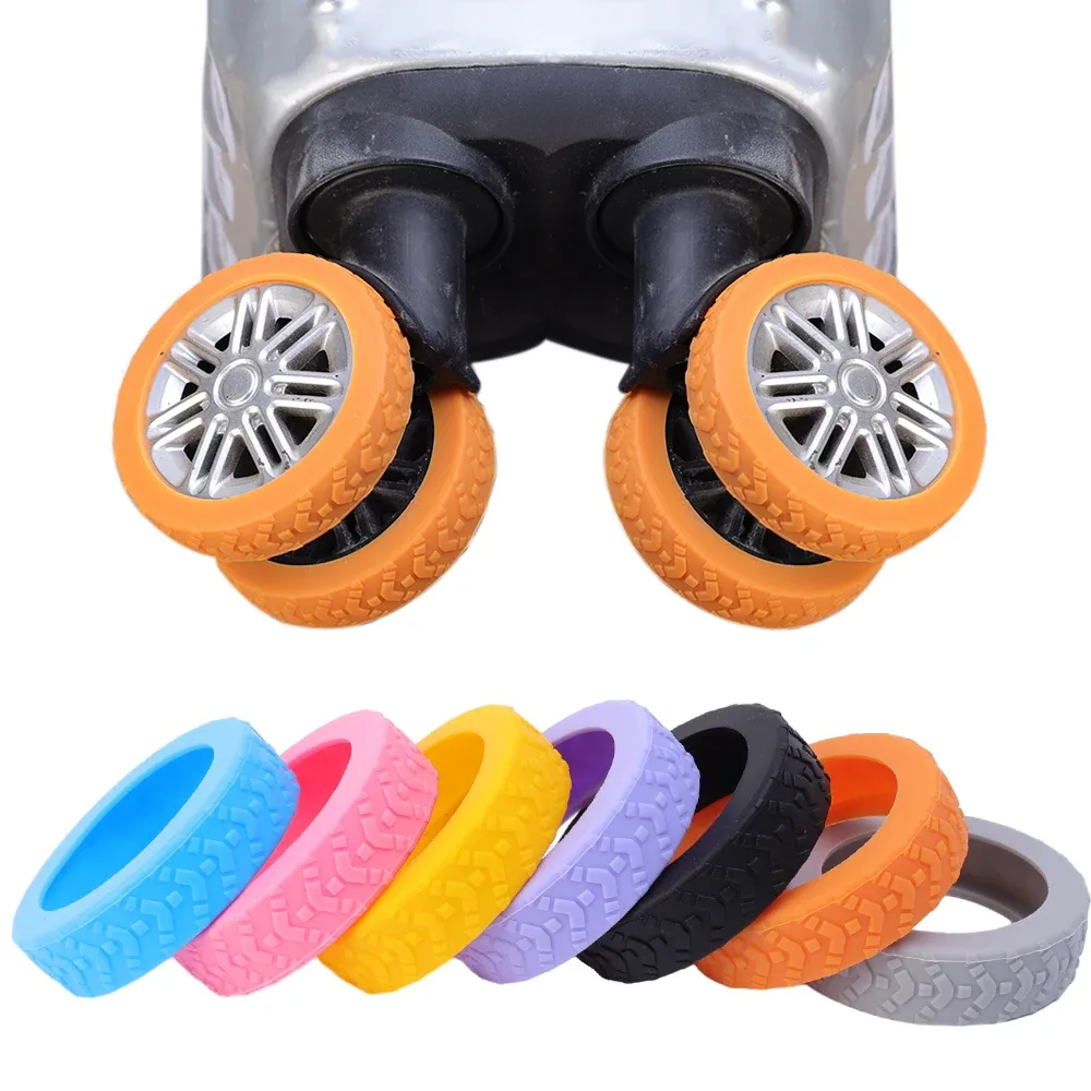 protège roues silicone texturé anti rayures protection valise voyage silicone couleur divers dimensions petites moyennes grande usage idération transport