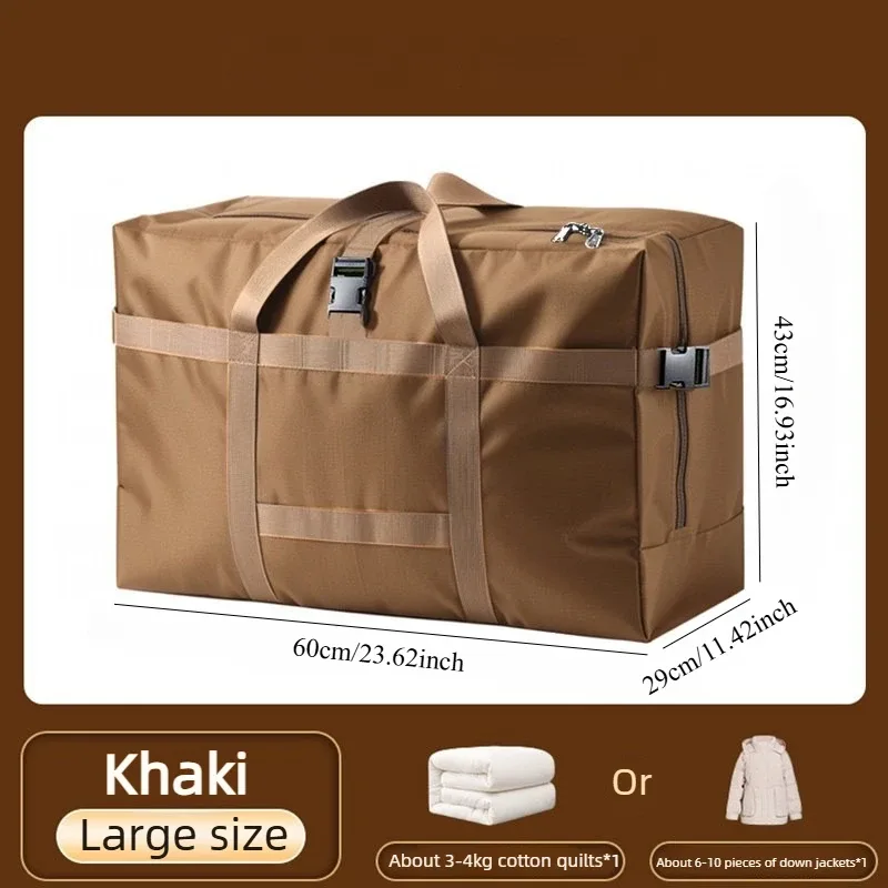sac de voyage robuste en tissu oxford imperméable, pliable avec poignées, grande capacité pour enregistrement à la bagagerie des compagnies aériennes