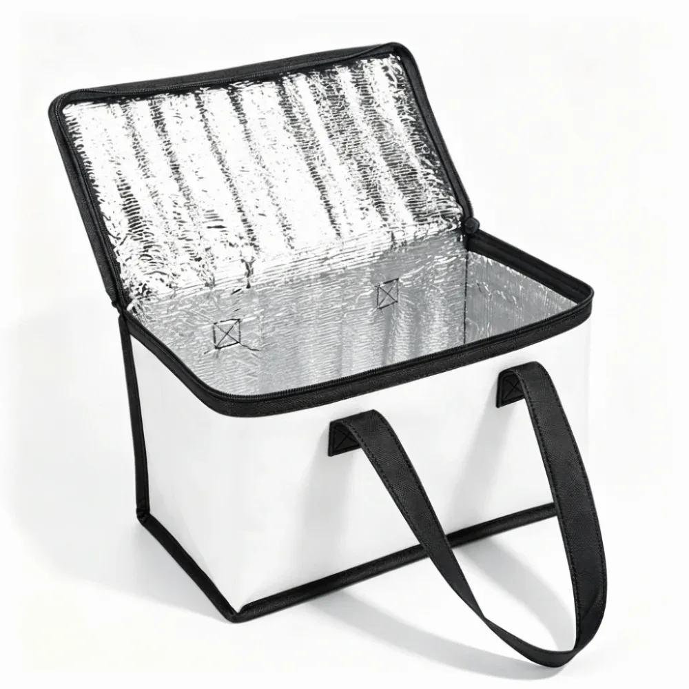 sac isotherme de pique-nique grande capacité, design pliable, isolation thermique, sac de rangement alimentaire, poignée portable, sac de transport pour boissons
