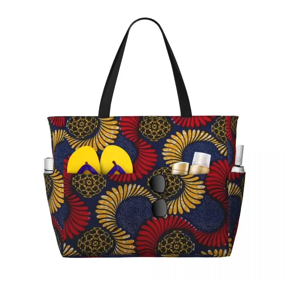 sac fourre-tout personnalisé en tissu kente africain pour femmes, grande capacité, sacs de voyage traditionnels ethniques africains ankara plage salle de sport