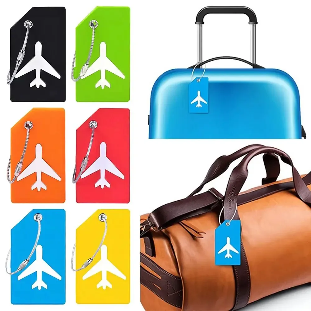 nouvelle étiquette de bagage en silicone souple, 6 couleurs, pour carte d'embarquement, étiquette nominative pour bagages, pour hommes
