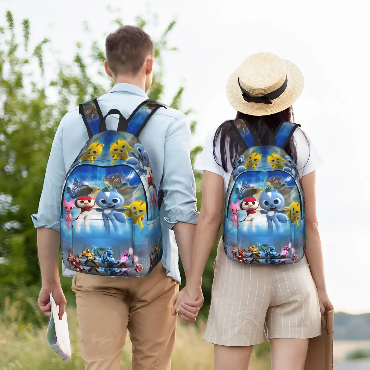 sac à dos de dessin animé mini force pour adolescents, sac à dos en toile durable, sac à dos de travail pour lycée, sacs pour ordinateur portable, hommes et femmes, volt sammy, lucy max