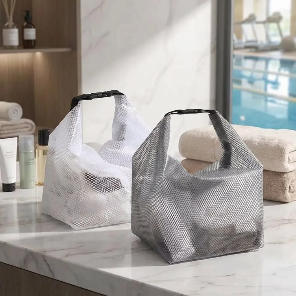 sac de toilette transparent imperméable pour cosmétiques, sac de voyage portable de grande capacité, pochette de toilette tendance pour femmes, sac de toilette transparent