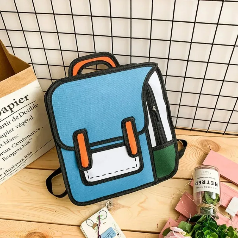 sac à dos scolaire 2d tendance avec imprimé de bande dessinée de conte de fées, grande capacité, léger, pour garçons et filles, cadeau