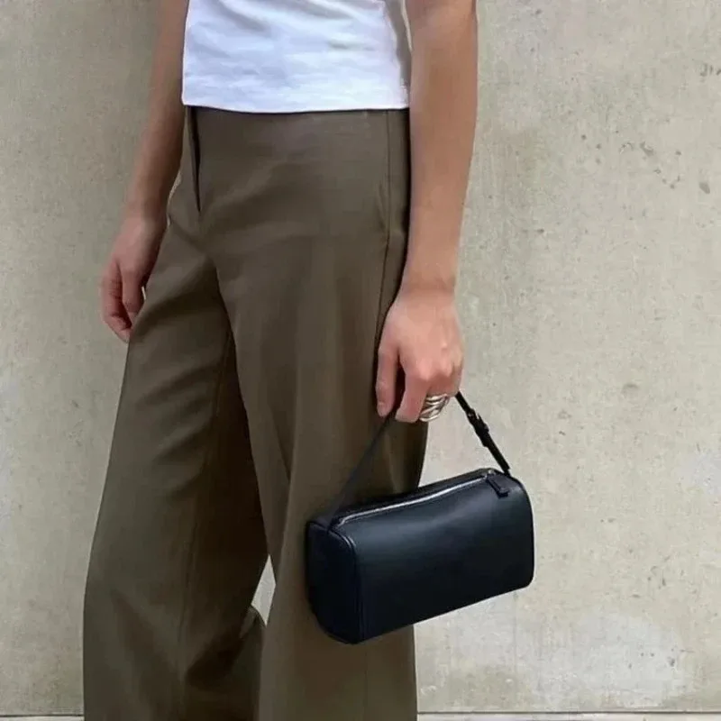 sac à main de luxe années 90 en cuir de vachette souple et daim véritable, mini sac bandoulière vintage pour femme