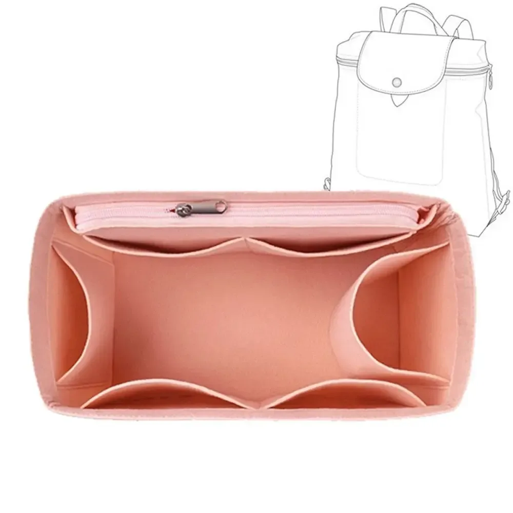 sac de voyage en feutre pour femme, sac à main, sac à dos, doublure d'insertion, organisateur de sac à main, poudres