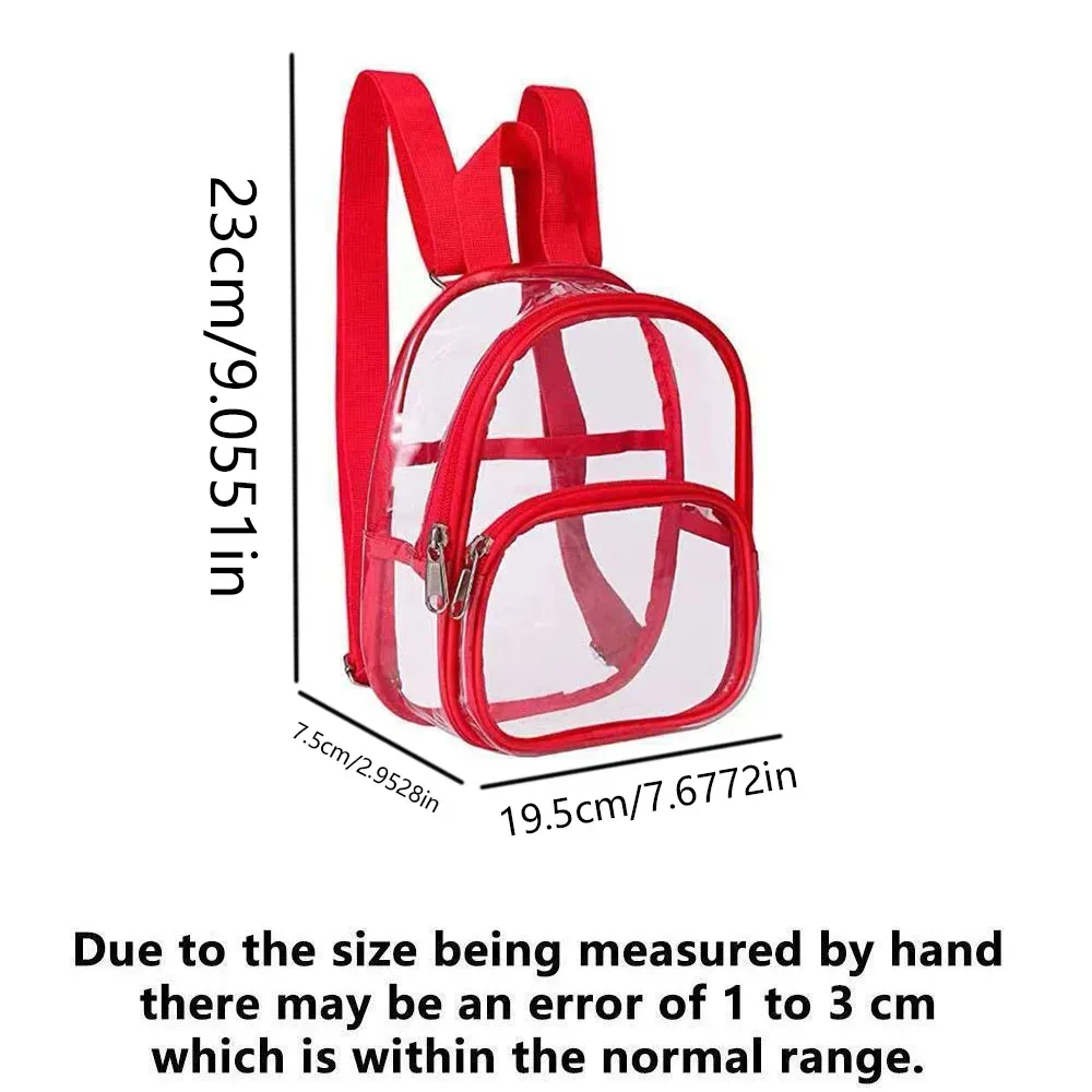 sac transparent en pvc pour hommes et femmes, mini sac à dos de voyage imperméable pour sports de plein air, sac de sport portable visible