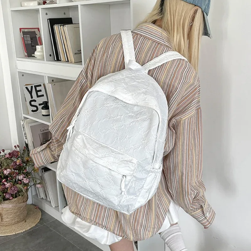 sac à dos coréen léger imprimé nœud, en nylon, grande capacité, pour étudiant, simple, polyvalent, décontracté, pour voyage