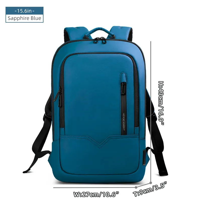 hk – sac à dos de haute qualité pour ordinateur portable de 15.6 pouces, sac à dos de voyage léger en tissu oxford imperméable pour hommes d'affaires