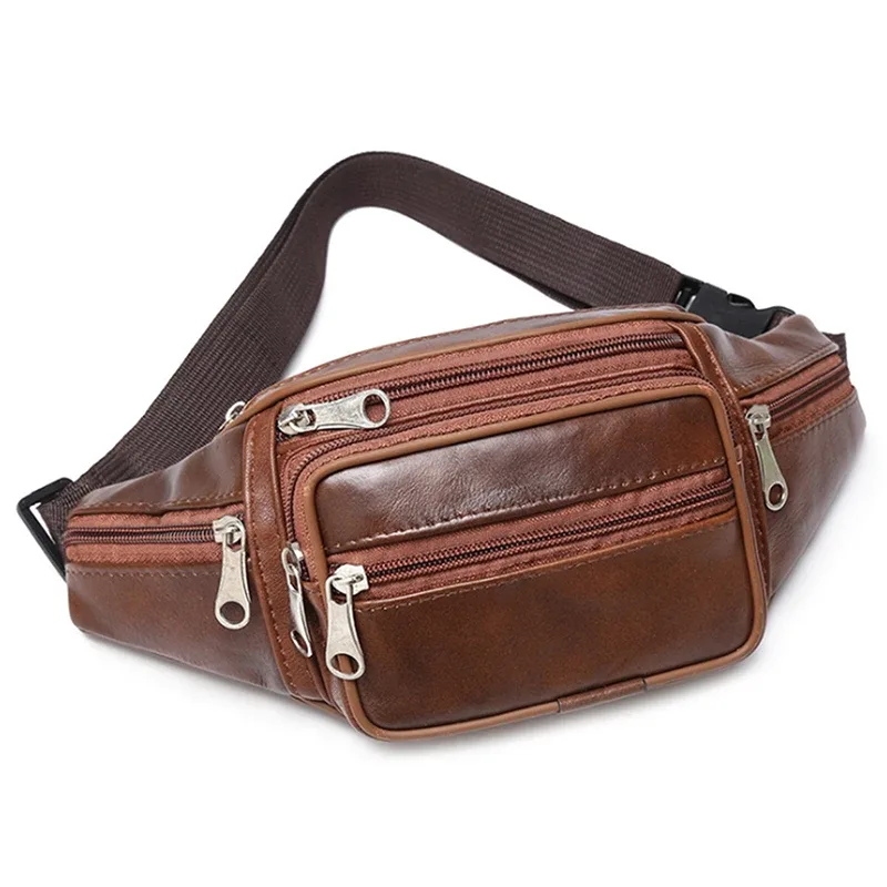 sac de taille en cuir pu pour hommes, sac de ceinture, sac banane en cuir artificiel, petits sacs à bandoulière de luxe à la mode pour hommes