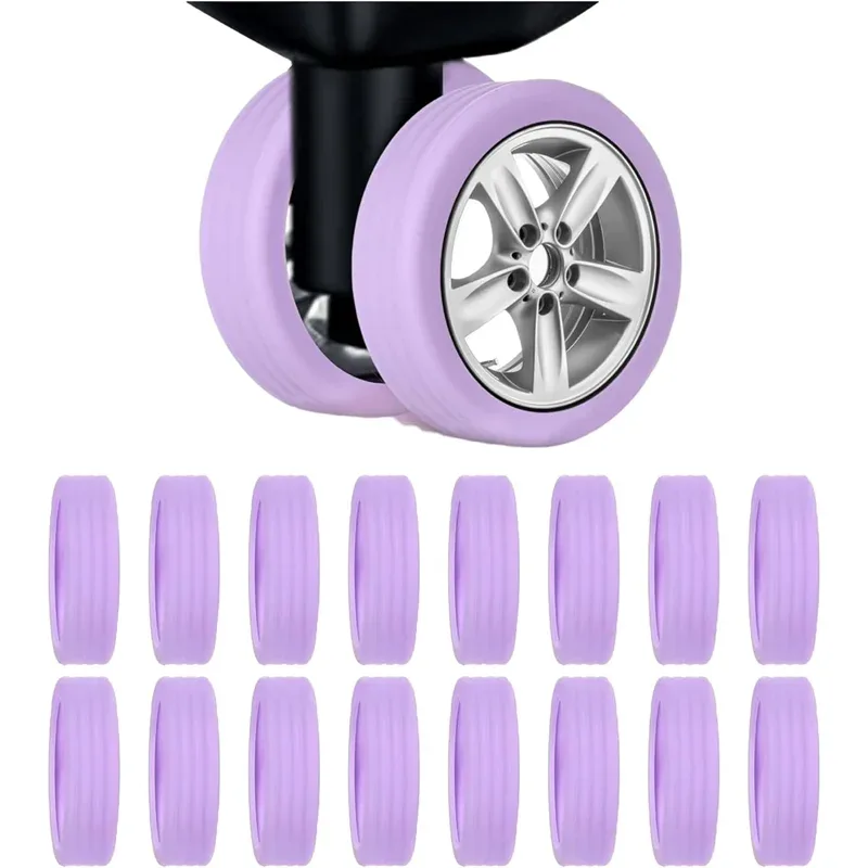 32/4pcs protège-roues en silicone pour valise, housse de protection silencieuse pour roulettes de chariot, accessoires de valise