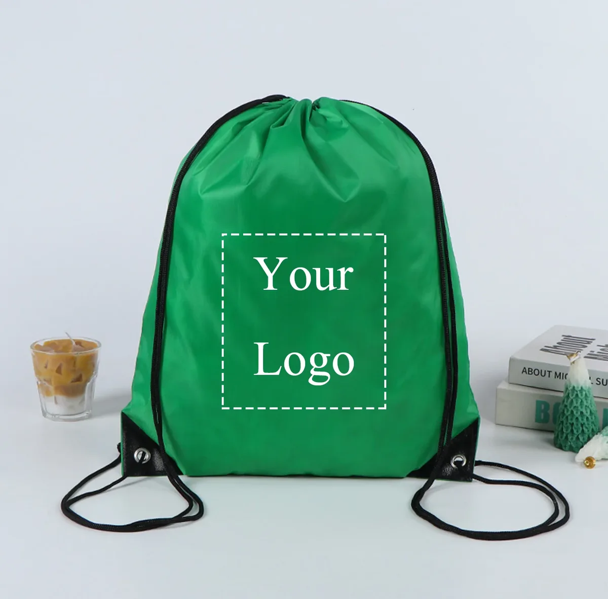 10/20/30/50pcs sac à dos à cordon de serrage avec logo personnalisé - sac de sport de plein air léger pour la randonnée, le camping, la salle de sport et les voyages