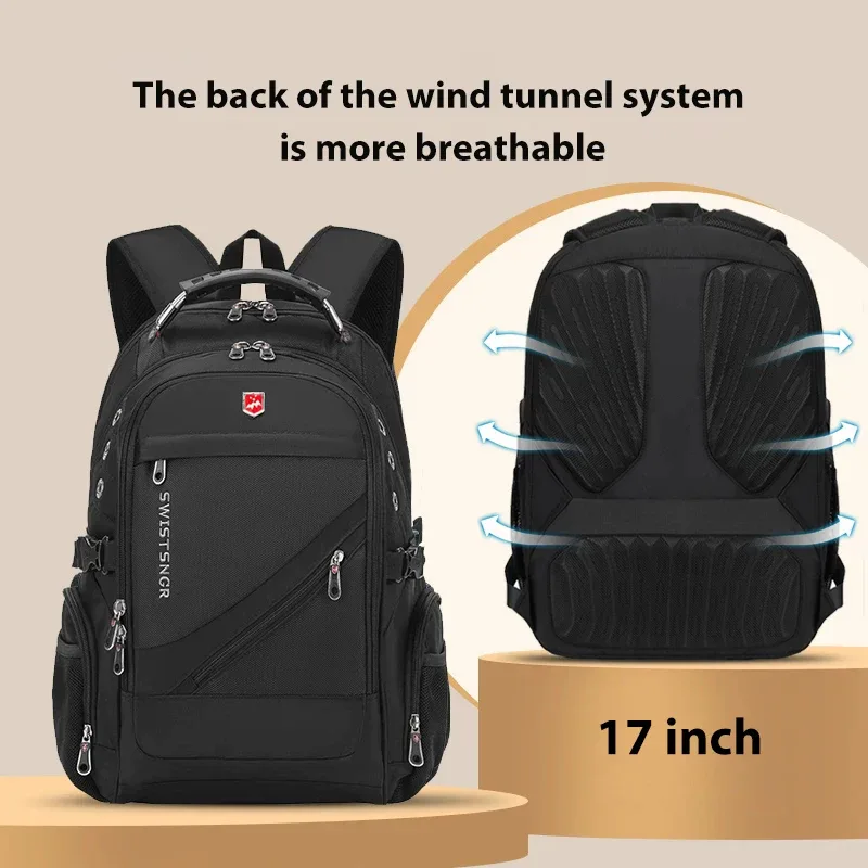 sac à dos imperméable de marque pour hommes, antivol, pour ordinateur portable de 17 pouces, sac à dos de voyage en avion, sac d'école pour hommes, mochila