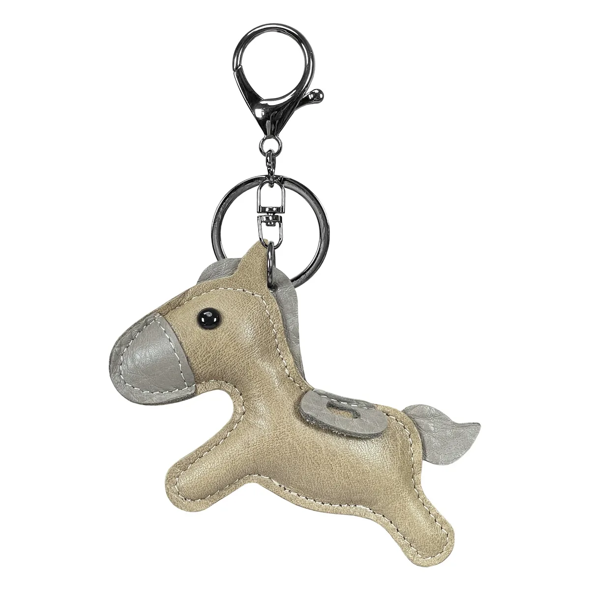 nouveau à la mode en cuir de vache véritable poney sac à main pendentif mignon cheval porte-clés sac à bagages accessoires porte-clés