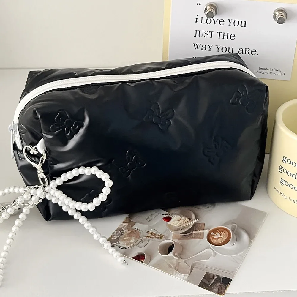 sac à main de maquillage étanche de grande capacité, vente en gros, pochette de rangement de cosmétiques et de toilette pour femmes, sac carré élégant à fermeture éclair pour dames
