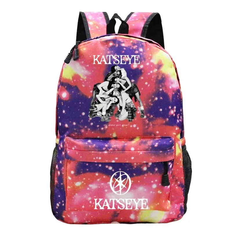 sacs d'école imprimés katseye, sac à dos léger pour enfants, cartable pour élèves du primaire, filles et garçons, sacs de voyage en plein air, mochila, cadeau