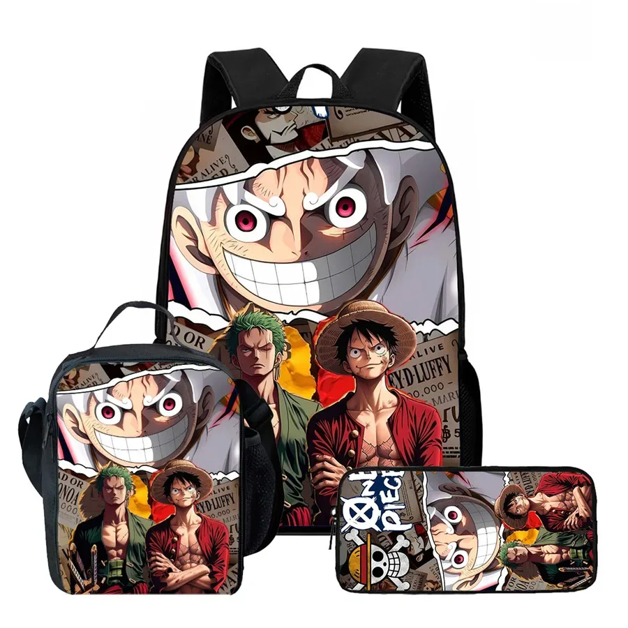 sac dos polyester dessin animé noir motifs personnages animés format 20 35 litres poche ouvrante sangles ajustables usage scolaire voyage